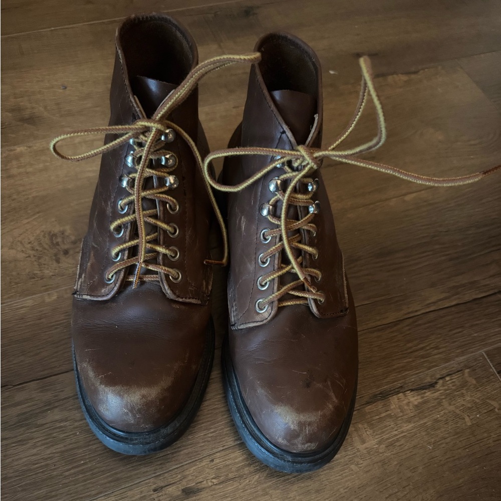 Vintage Red Wing Shoes Dark Brown Leather Men's Boots